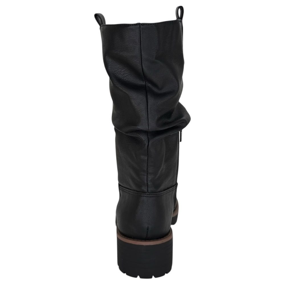 Sun + Stone Nelliee Black Faux Leather Mid-Calf Womens Boots Size 10M - Picture 4 of 11